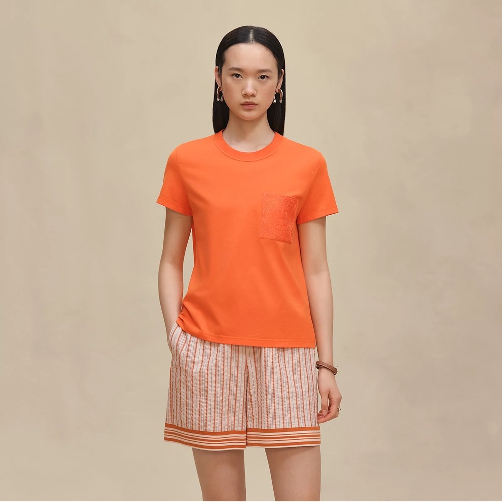 Hermes Embroidered pocket t-shirt